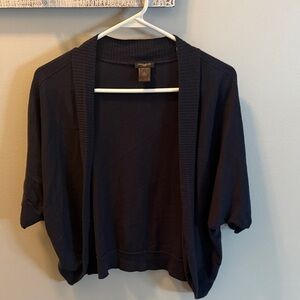 Ann Taylor Navy Blue Open Cardigan